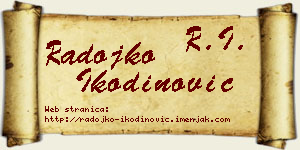 Radojko Ikodinović vizit kartica